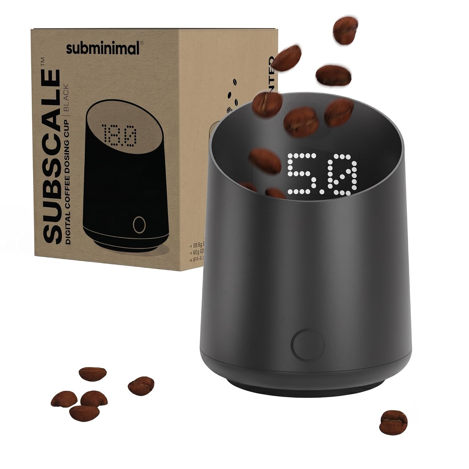 Subminimal Subscale Digital Dosing Cup with LED Display – Sleek & Precise Scale - Dosing & Brewing Accessories, Measures Coffee Grounds for Espresso - Coffee Lover Gifts - Black | Amazon (US)