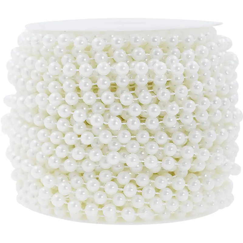 White Artificial Pearl Strands Spool Beads Roll Garland - Temu | Temu Affiliate Program