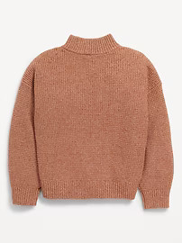 Cozy Thermal-Knit Mock-Neck Tunic Pullover Sweater for Girls | Old Navy (US)