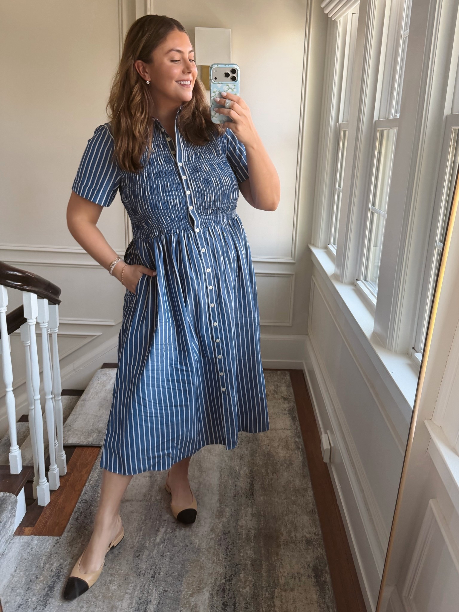 Spring dress // work dress // breastfeeding friendly - wearing size 18 in dress, use CARALYN15 at Spanx 

#LTKMidsize #LTKootd #LTKWorkwear