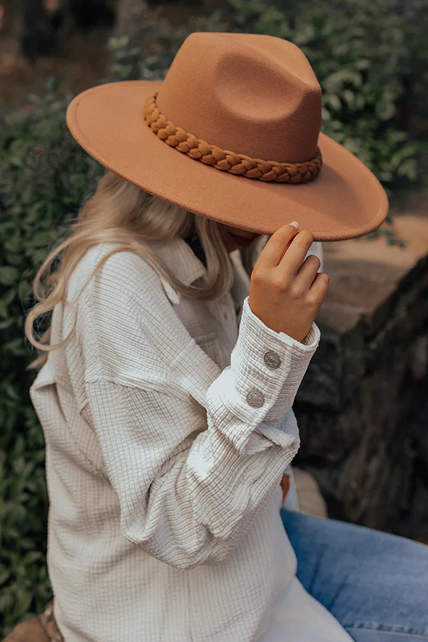 Blast The Tunes Felt Fedora In Chocolate | Impressions Online Boutique