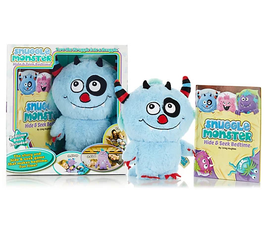Snuggle Monster Hide & Seek Bedtime Plush & Storybook - QVC.com | QVC