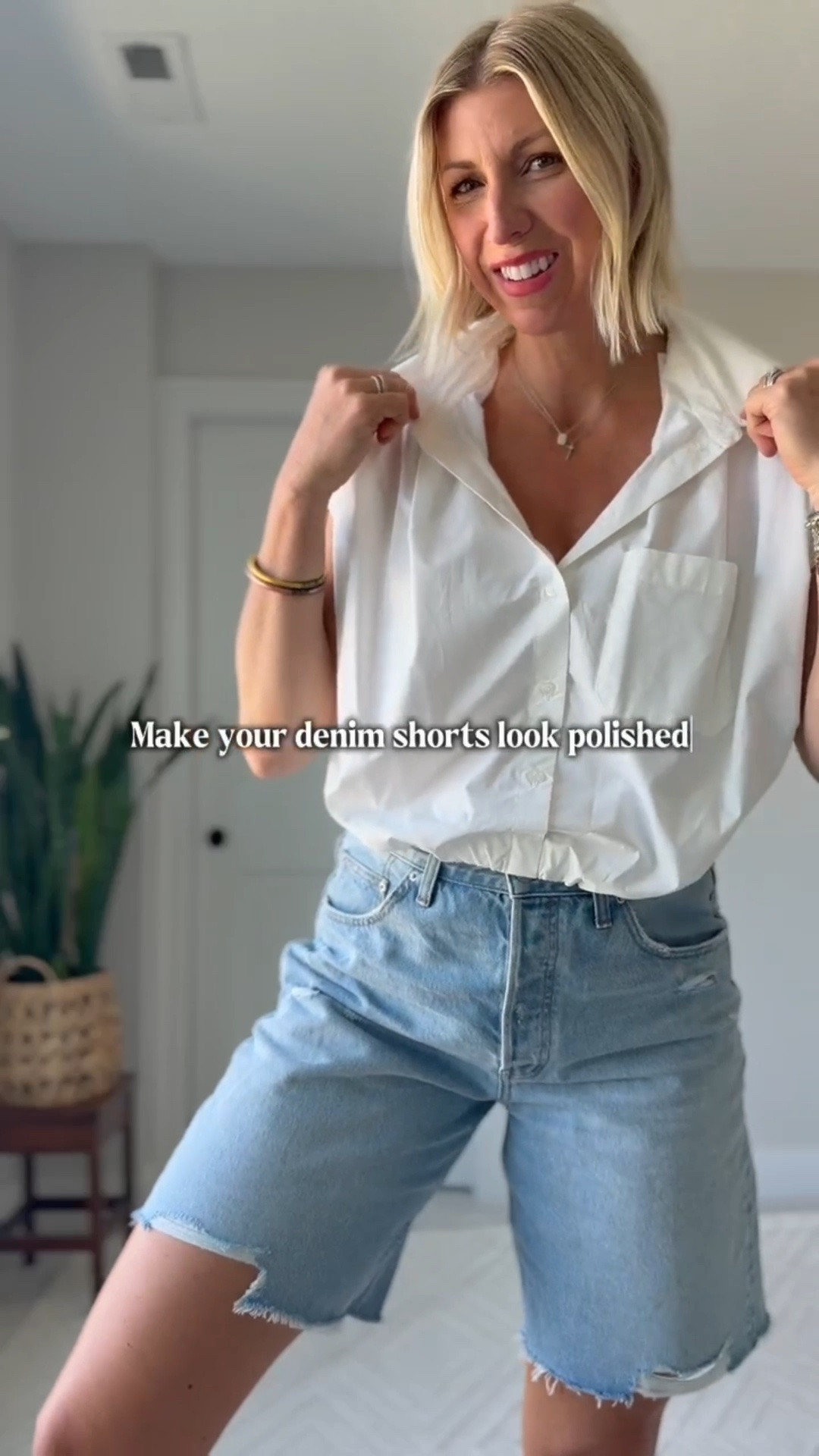 How to make your denim shorts more polished

#LTKgrwm #LTKootd #LTKdayinmylife
