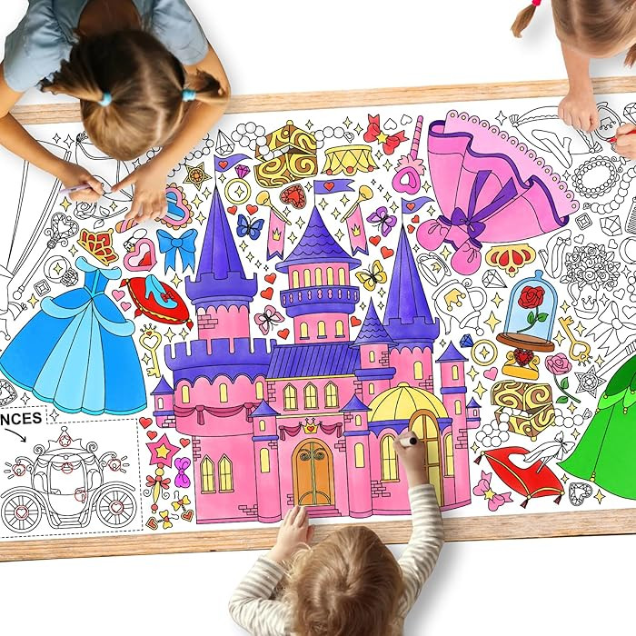 Gatherfun Princess Party Giant Coloring Poster - 31.5 x 72 Inches - Versatile Classroom Wall Deco... | Amazon (US)