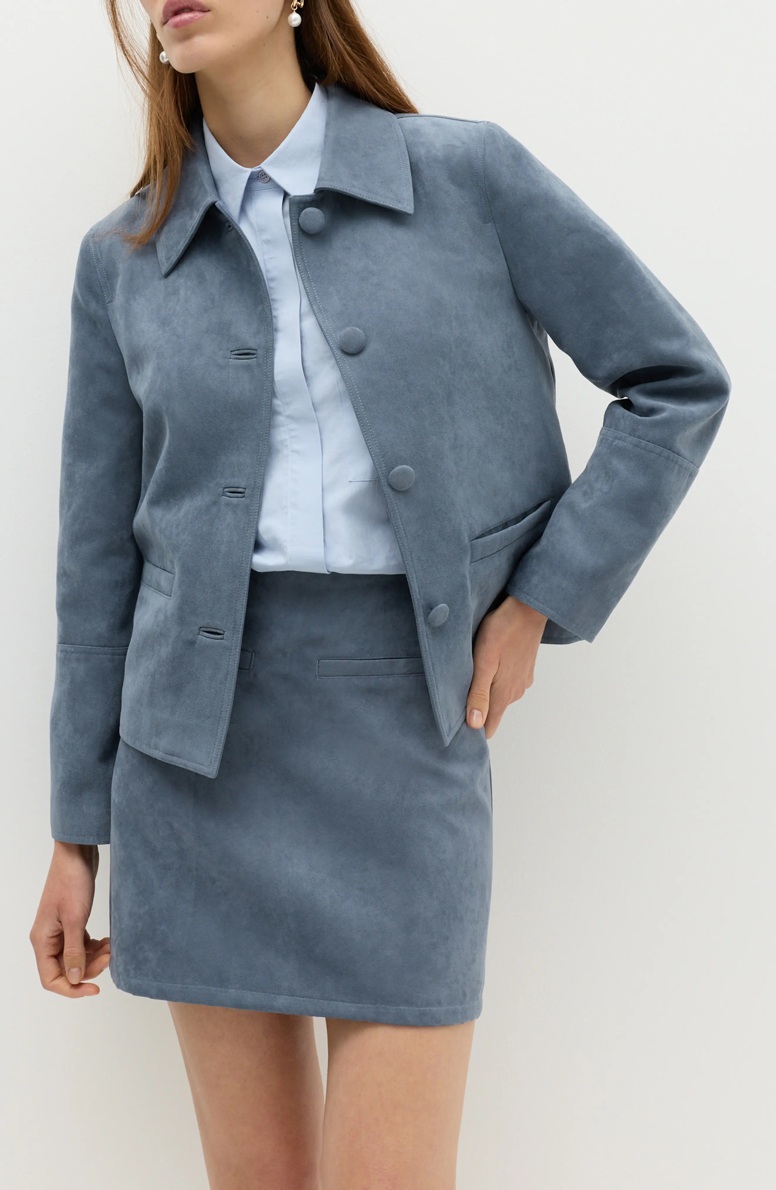M&S Faux Suede Jacket (Women) | Nordstrom | Nordstrom