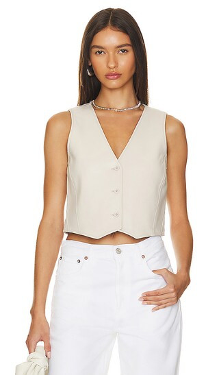 Kallie Vest in Bone | Revolve Clothing (Global)
