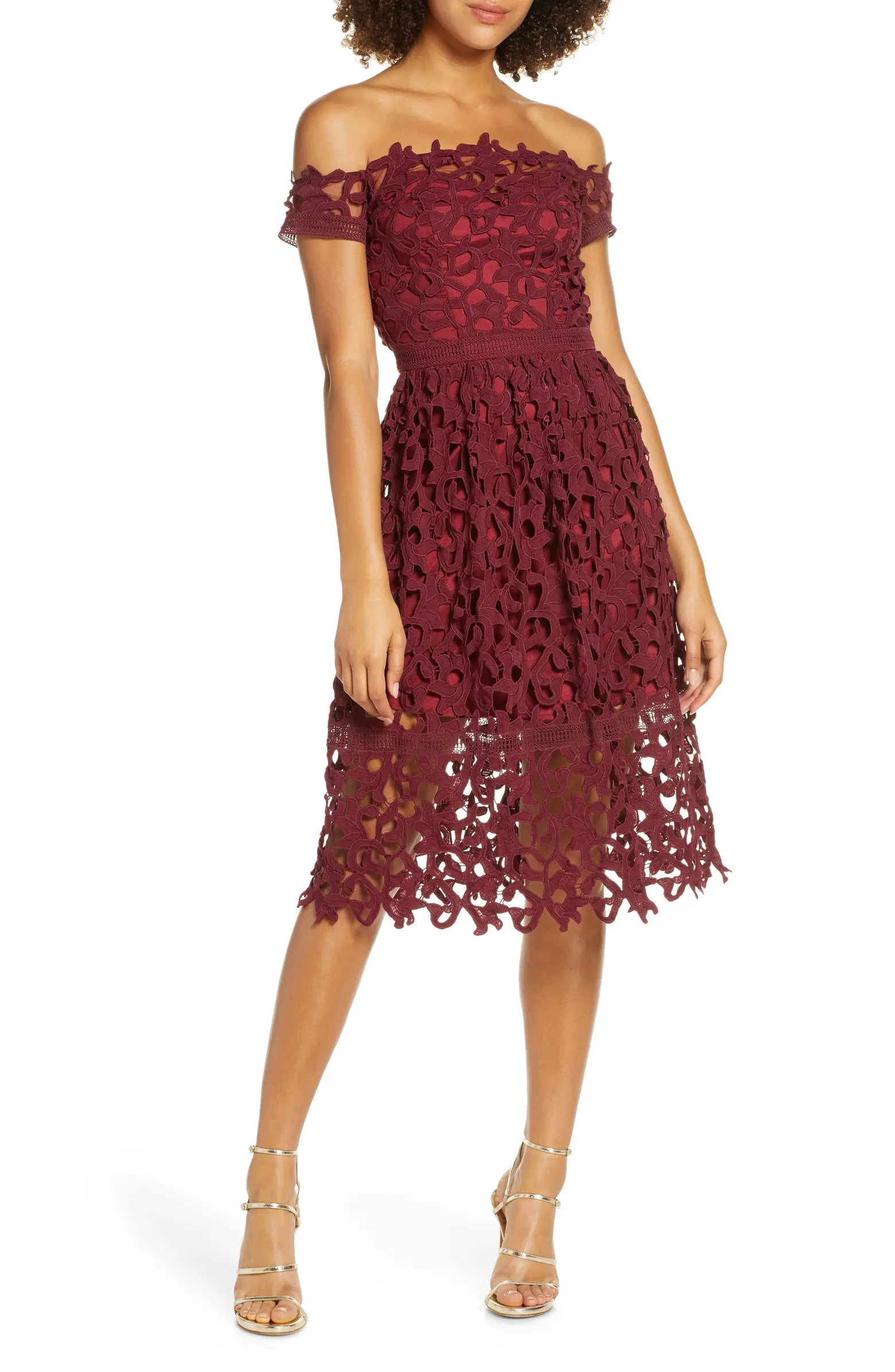 Off the Shoulder Lace Cocktail Dress | Nordstrom