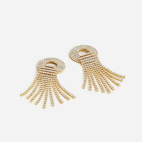 Crystal fringe earrings | J. Crew US