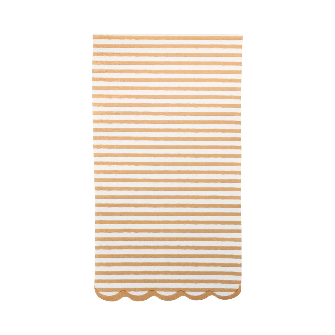 Tan Striped Dinner Dinner Napkin | My Mind's Eye