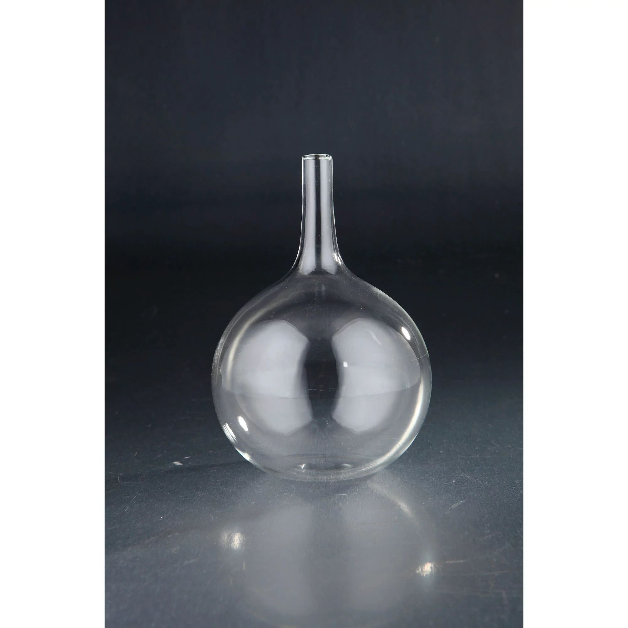 9.5" Clear Contemporary Hand Blown Glass Decorative Vase | Walmart (US)