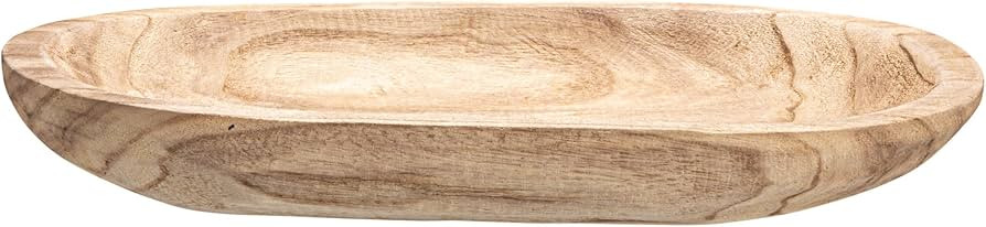 Bloomingville Hand-Carved Paulownia Wood Bowl, Natural | Amazon (US)