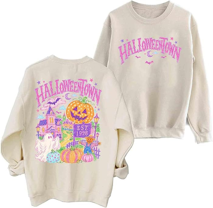 DIOMMELL Spooky Town Sweatshirt For Women Halloween Sweatshirt | Amazon (US)