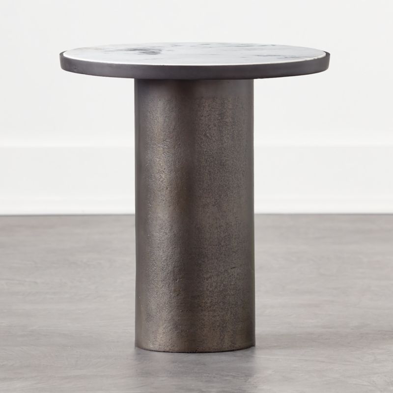 Discus Round Marble Side Table | CB2 | CB2