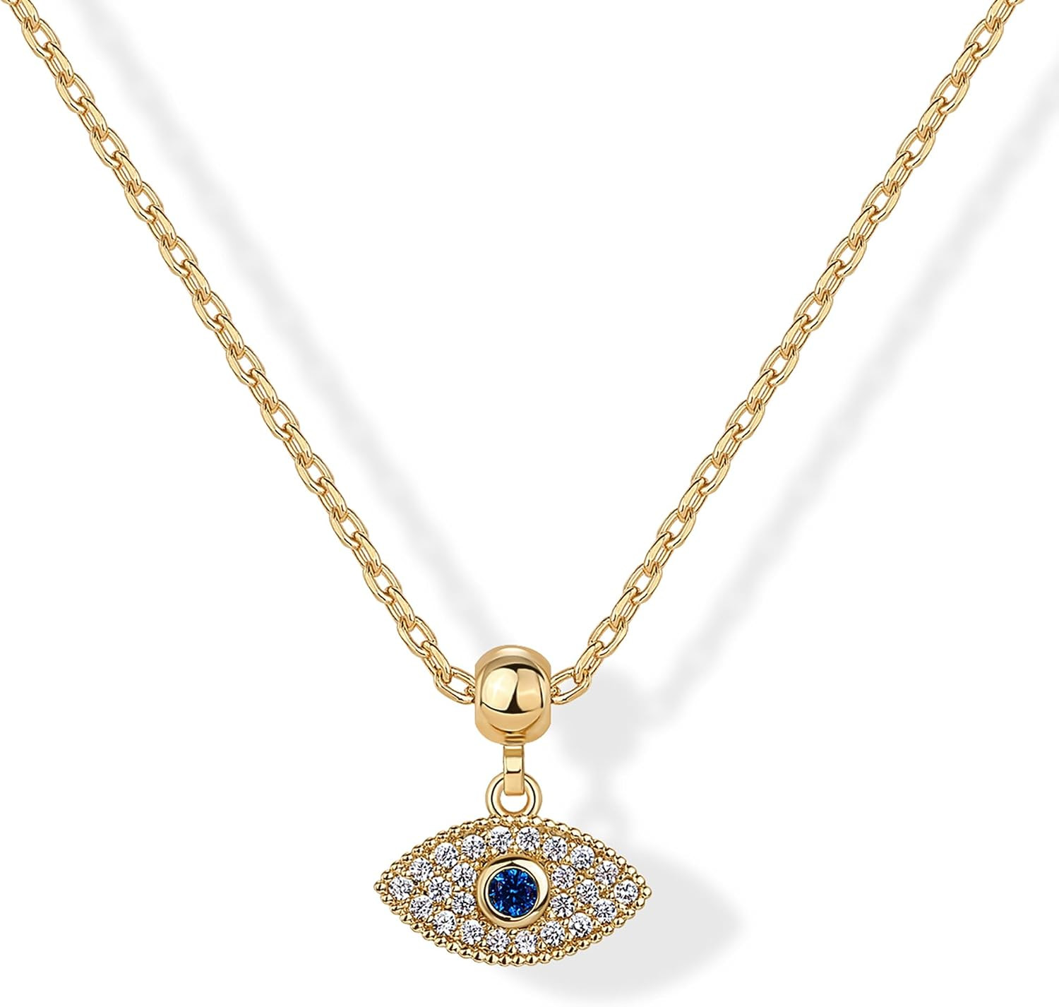 PAVOI 14K Gold Plated Dainty Motif Necklace with Removable Charms for Women | Amazon (US)