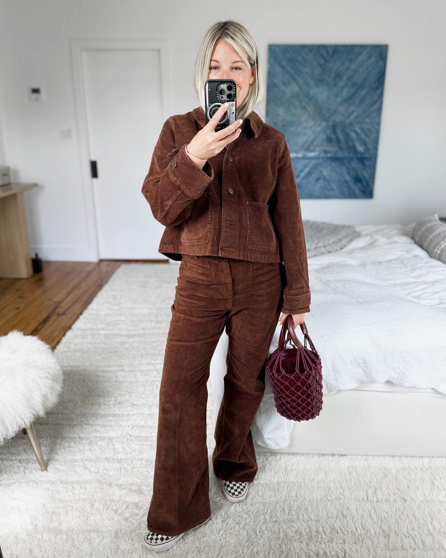 J. Crew is killing it. I recently said I want to be wearing everything chocolate brown this fall and this corduroy jacket paired with these corduroy pants top the cake!
