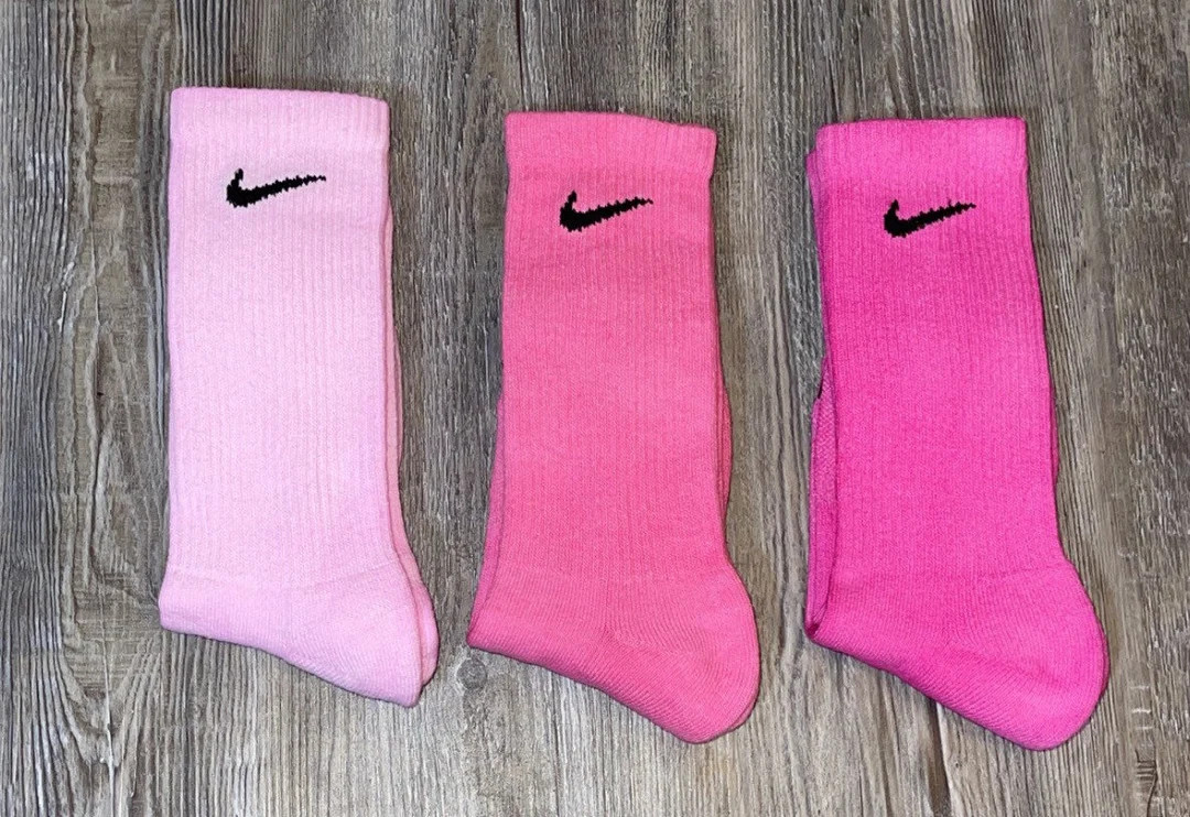 Adult Nike Tie Dye Sock Shades of Pink Collection - 3 PAIRS-Unisex // small gift, gift for her, g... | Etsy (US)