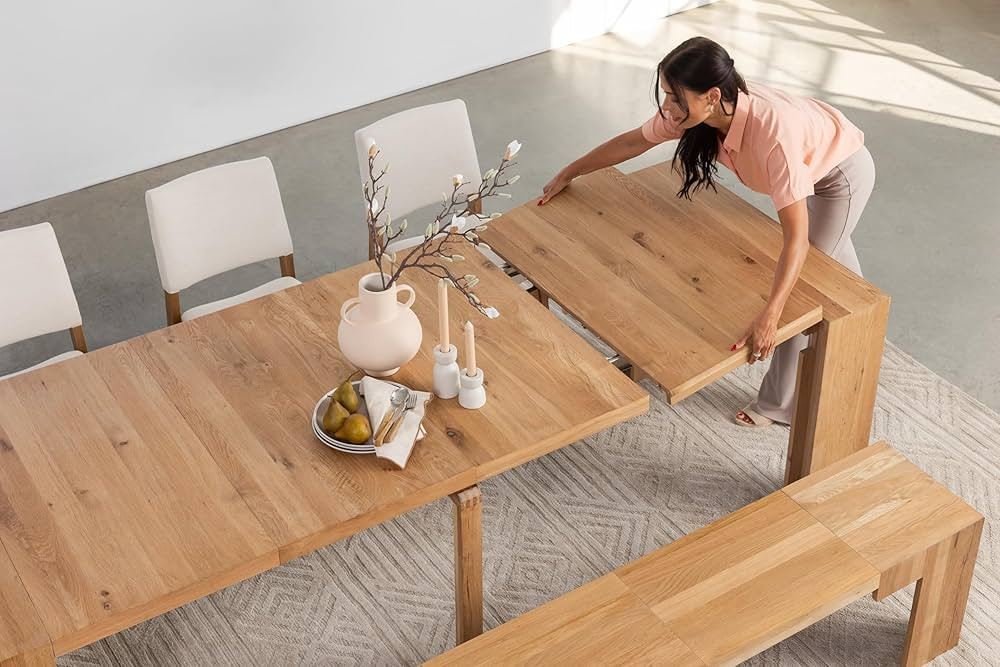 Dining Room Table for 2 to 12 approved by Marie Kondo, Expandable Dining Table, Natural Wood Dini... | Amazon (US)