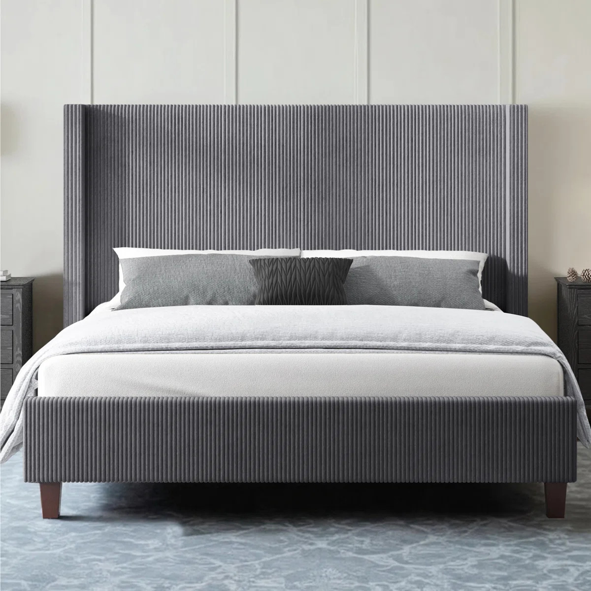 Wauseon Corduroy Upholstered Bed | Wayfair North America