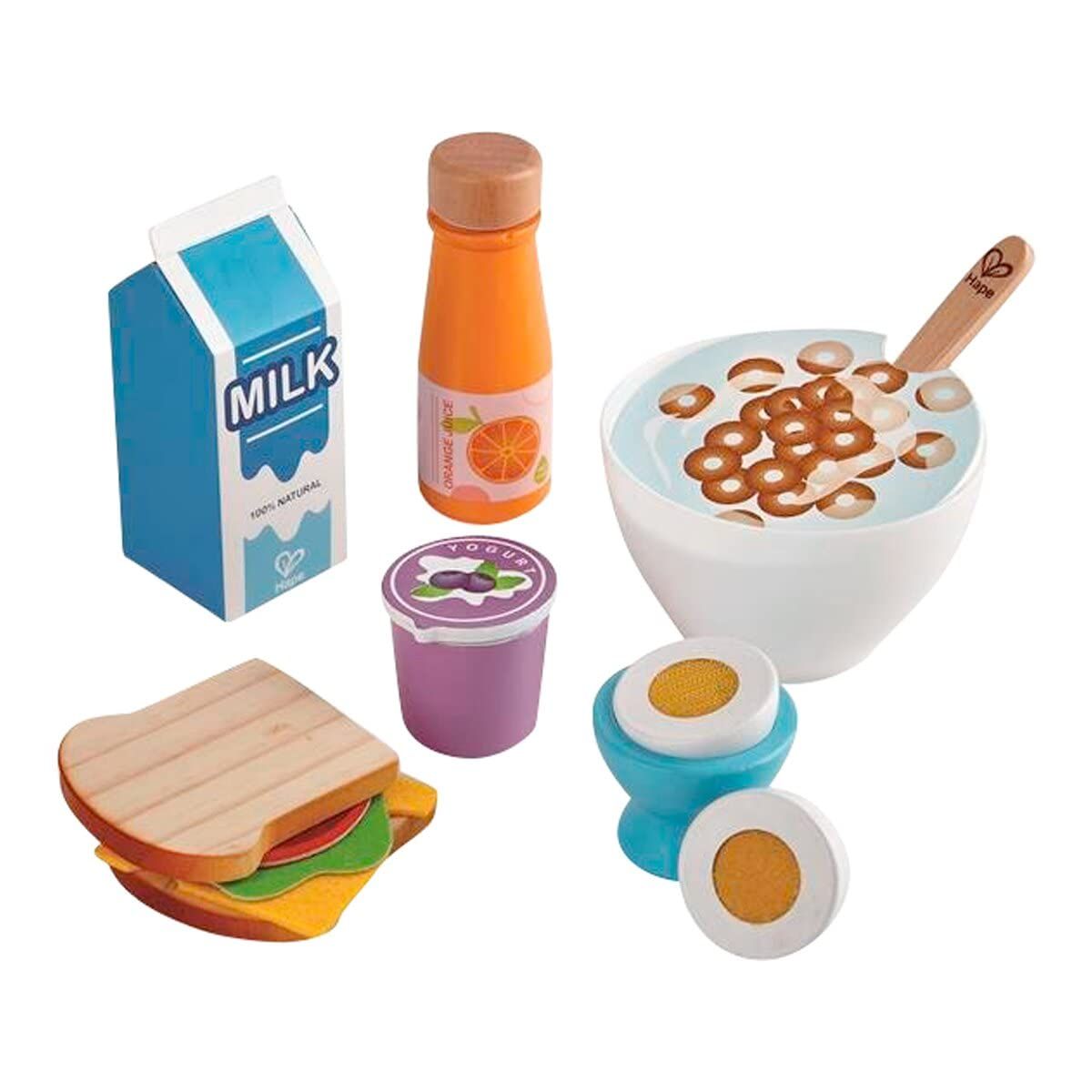 Hape Delicious Wooden Breakfast Playset| Pretend Play with Toy Spoon| Educational Wooden Kitchen Toy | Amazon (US)