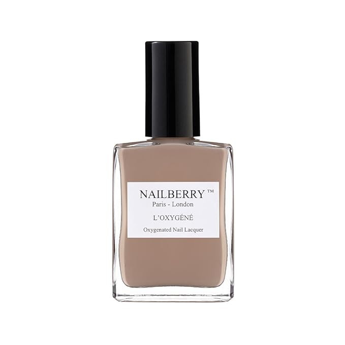 Nailberry L'Oxygéné Oxygenated Nail Lacquer | Honesty | Dark Beige Opaque Nail Polish | UV Prot... | Amazon (US)