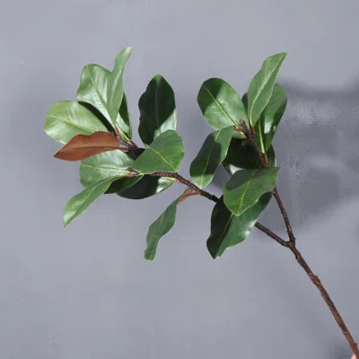 Artificial Magnolia Leaf Spray For Vase Filler, Faux Magnolia Branch Stem For Table Centerpiece Decor | Wayfair North America