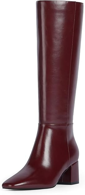 Knee High Boots Women Chunky Heel Square Toe Tall Boots for Women Block Mid Heeled Long Fall Boot... | Amazon (US)