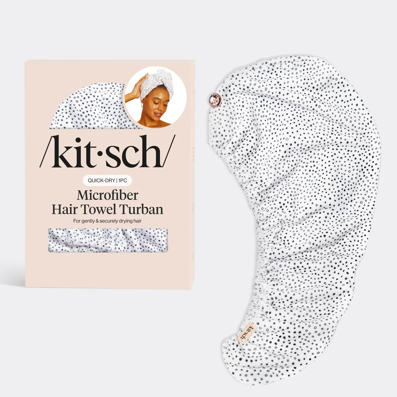 Microfiber Hair Towel - Micro Dot | KITSCH | Kitsch