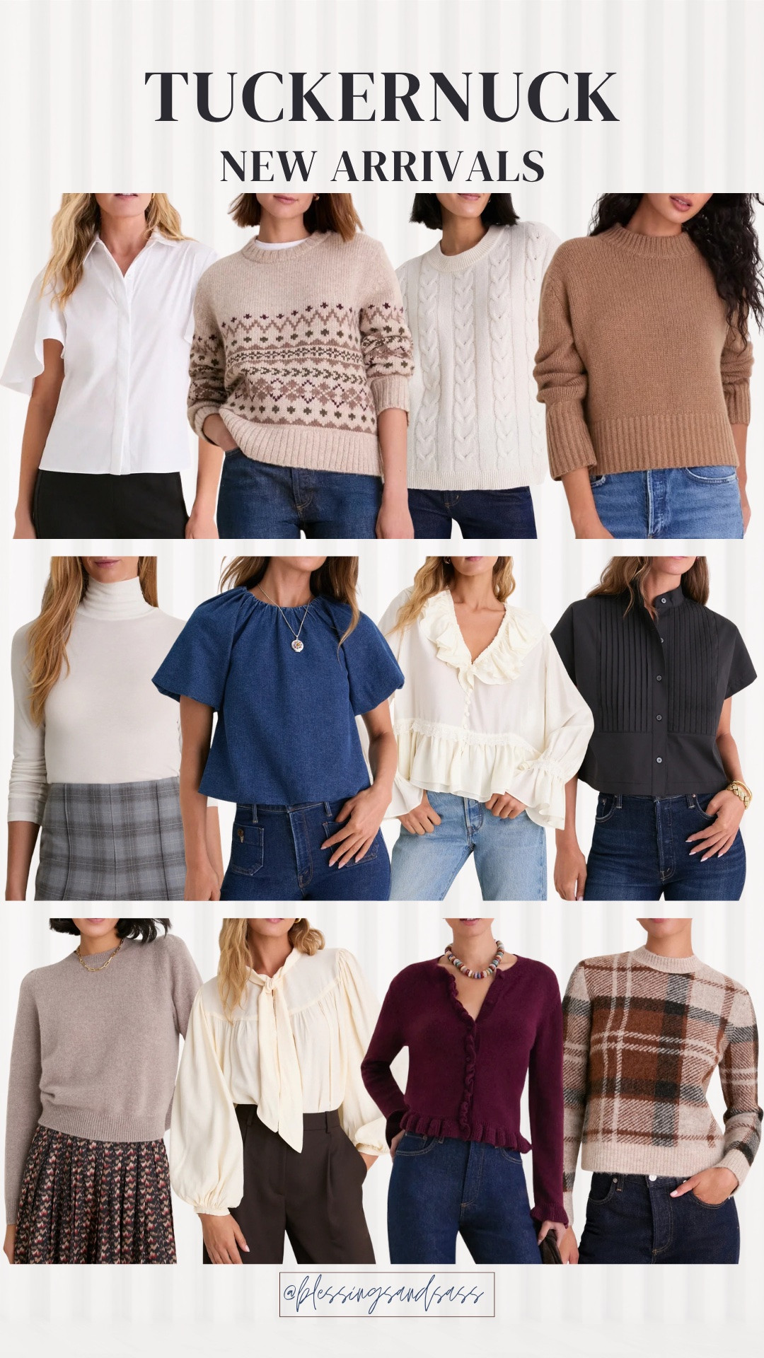So many cute tops in Tuckernuck’s new arrivals! 🤎 Rounded up cozy sweaters, pretty blouses, and everyday tops to pair with your favorite jeans this fall. Which one would you pick?

Tuckernuck new arrivals, fall tops, fall sweaters, cable knit sweater, Fair Isle sweater, fall blouses, fall outfit ideas

#LTKSeasonal #LTKOver40