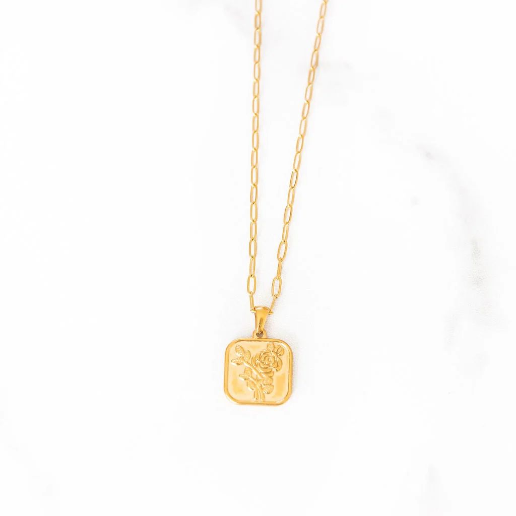 Rose Medallion Necklace | Golden Thread