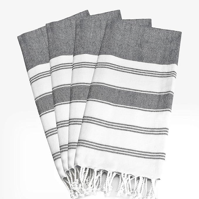 Glamburg Peshtemal Turkish Towel 100% Cotton Beach Towels Oversized 36x71 Set of 4, Cotton Beach ... | Amazon (US)