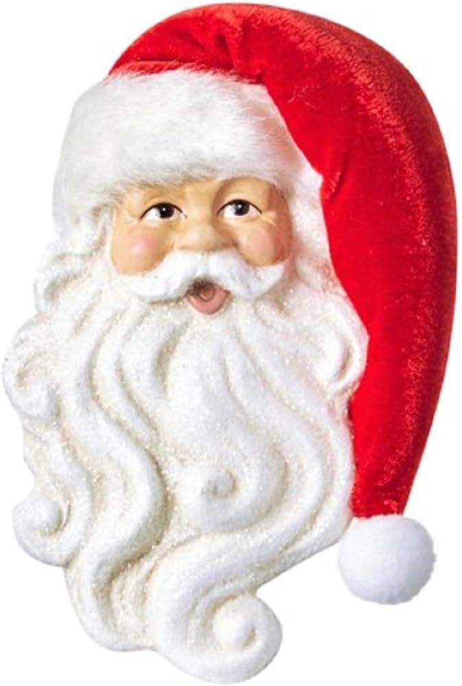 RAZ Imports 6" Santa Claus Head Christmas Tree Ornament | Amazon (US)