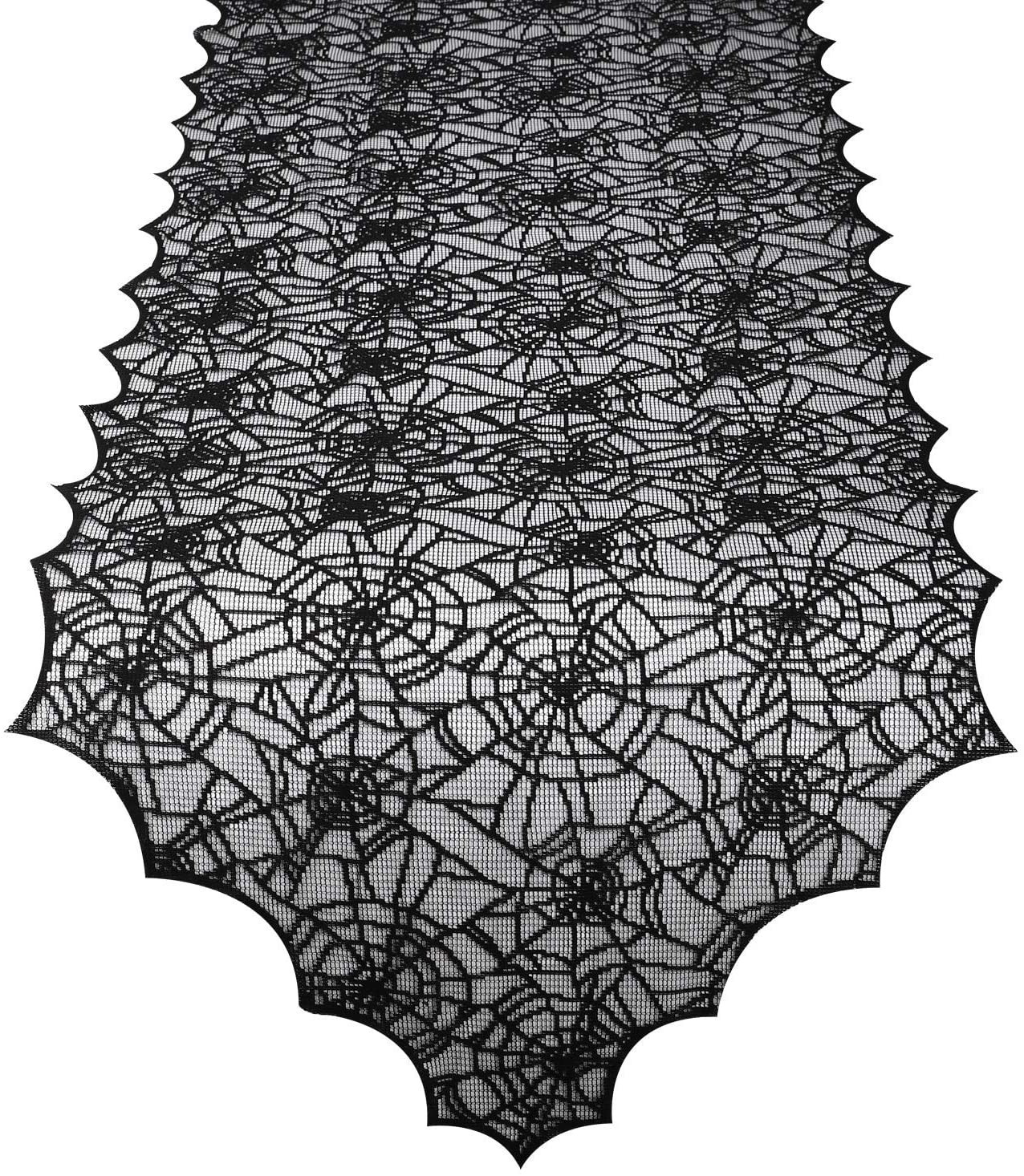 Halloween Table Runner, 80 X 20 Inch Happiwiz Halloween Table Runner with Spider Web Festival Lac... | Walmart (US)