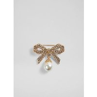 Brielle Pearl Brooch, Pearl Gold | L.K. Bennett (UK)