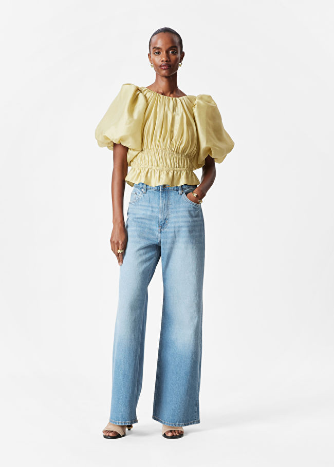 Ruched Balloon-Sleeve Blouse | & Other Stories - US