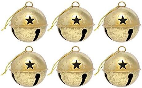 Jingle Bell Ornaments, 3.35-inch Diameter, 6-Pack (Gold Foil) | Amazon (US)