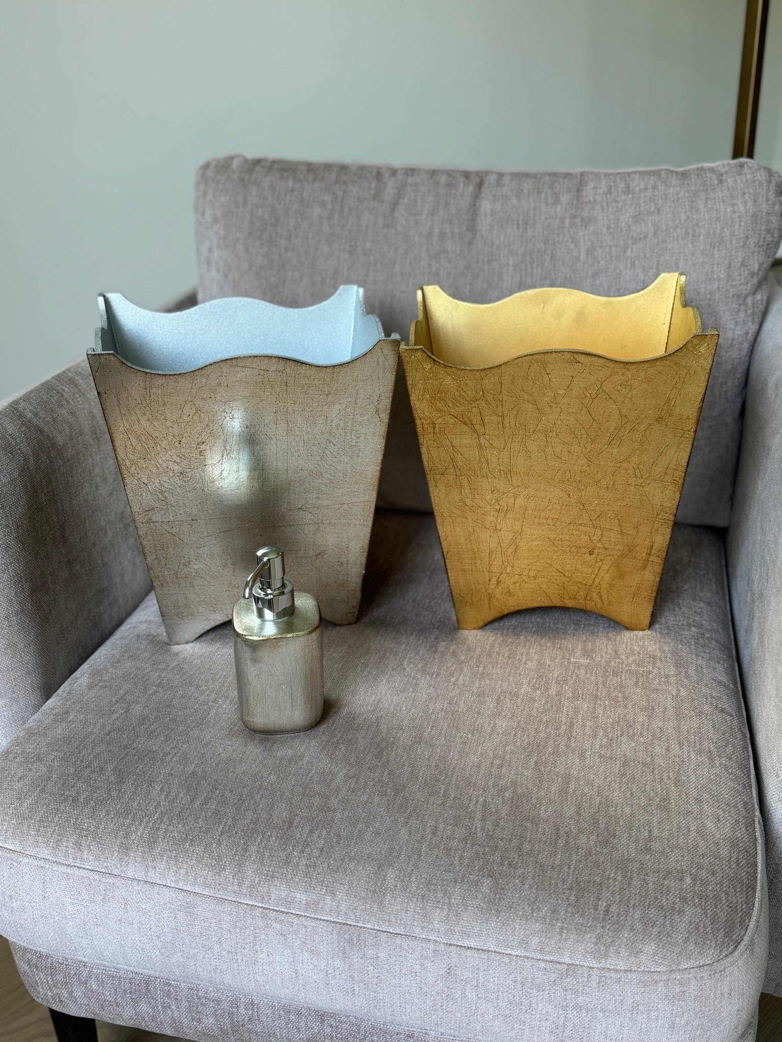 Home decor 
Powder bath 
Gold trash can 
Silver trash can 


#LTKHome #LTKFindsUnder50 #LTKFindsUnder100