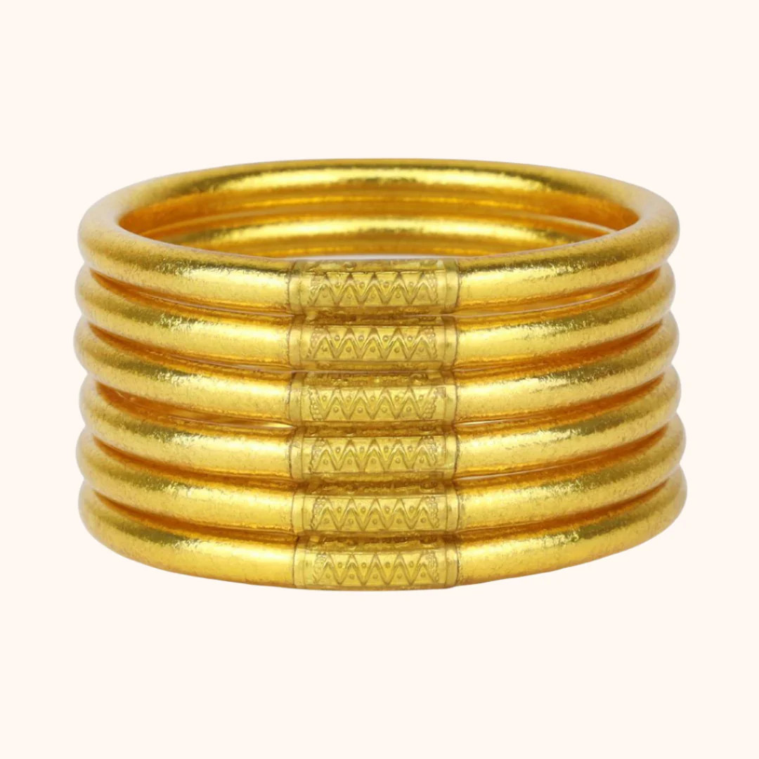 Gold All Weather Bangles® (Set of 6) - Serenity Prayer | BuDhaGirl