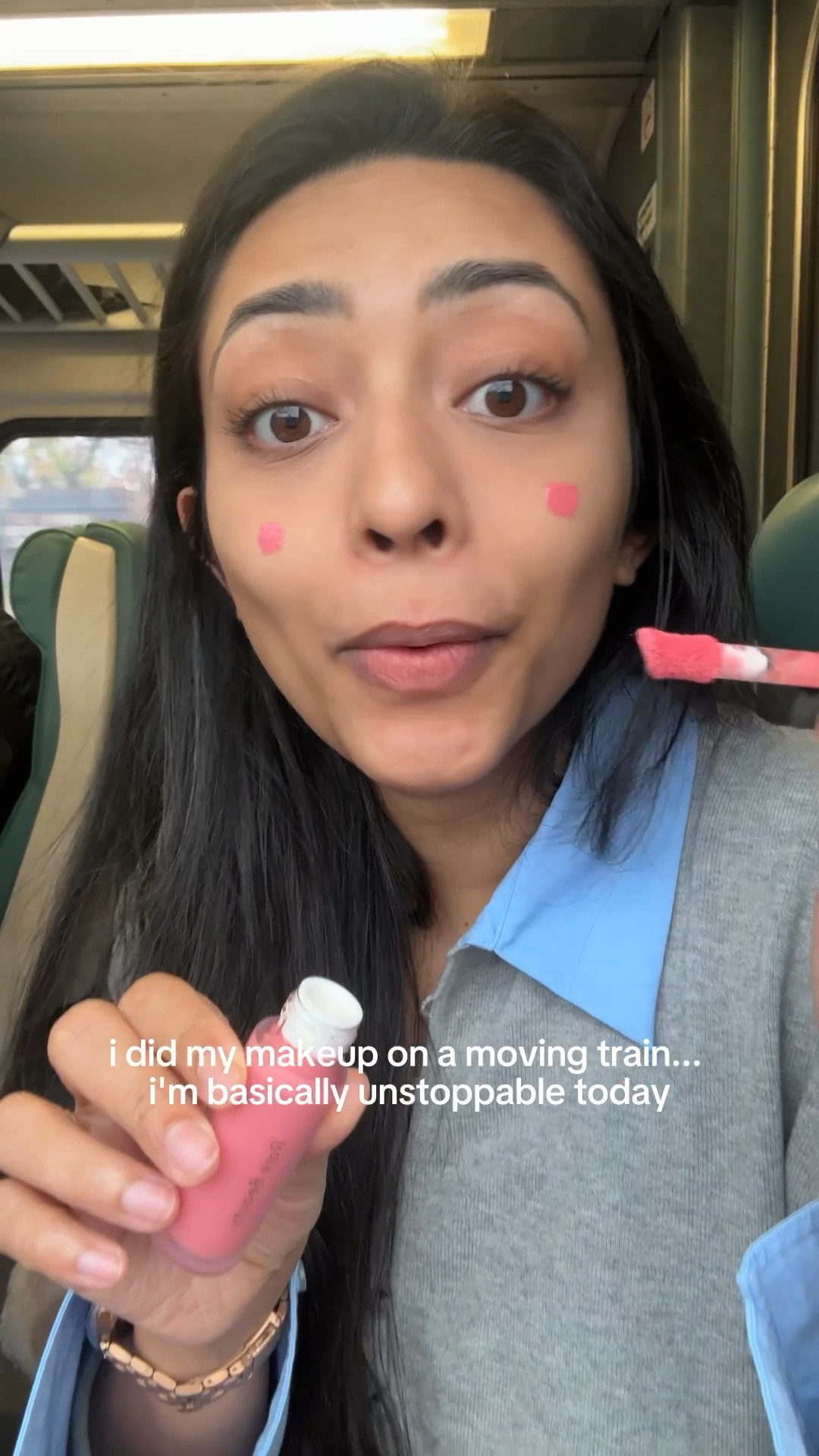 doing my makeup on the train 

#LTKootd #LTKBeauty #LTKdayinmylife