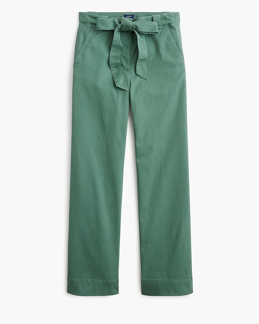 Twill wide-leg tie-waist chino pant | J.Crew Factory