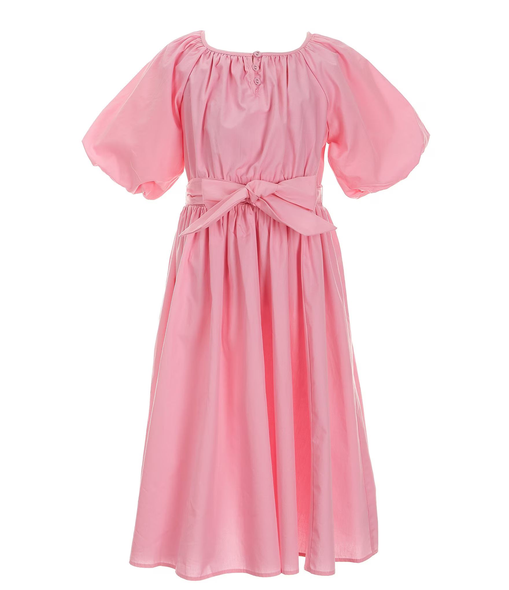 Big Girls 7-16 Short Bubble Sleeve Midi Dress | Dillard's