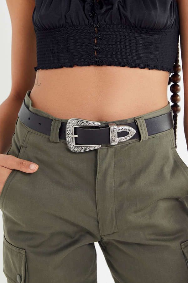 Ecote Metal-Tipped Leather Belt | Urban Outfitters US