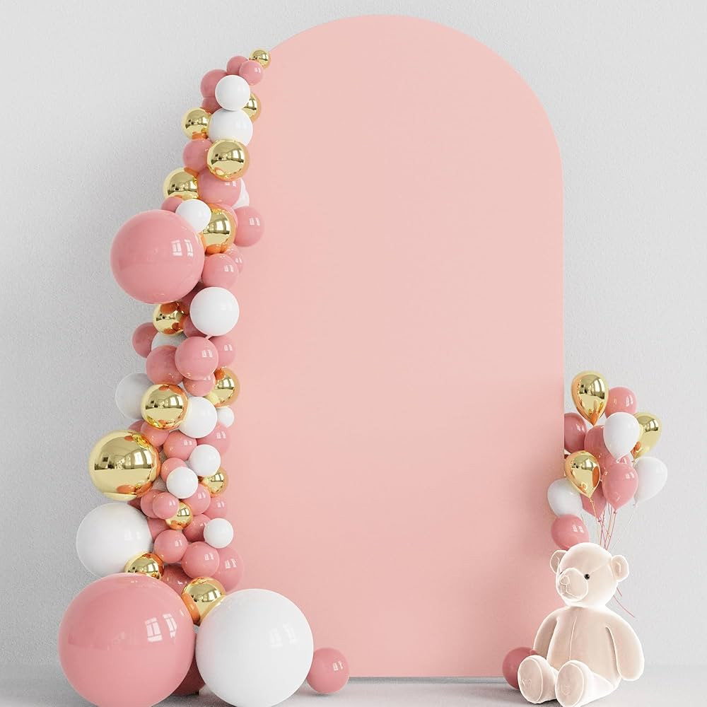 Wokceer 7.2FT Wedding Arch Cover Spandex Fitted Wedding Arch Stand Covers Round Top Chiara Arch B... | Amazon (US)