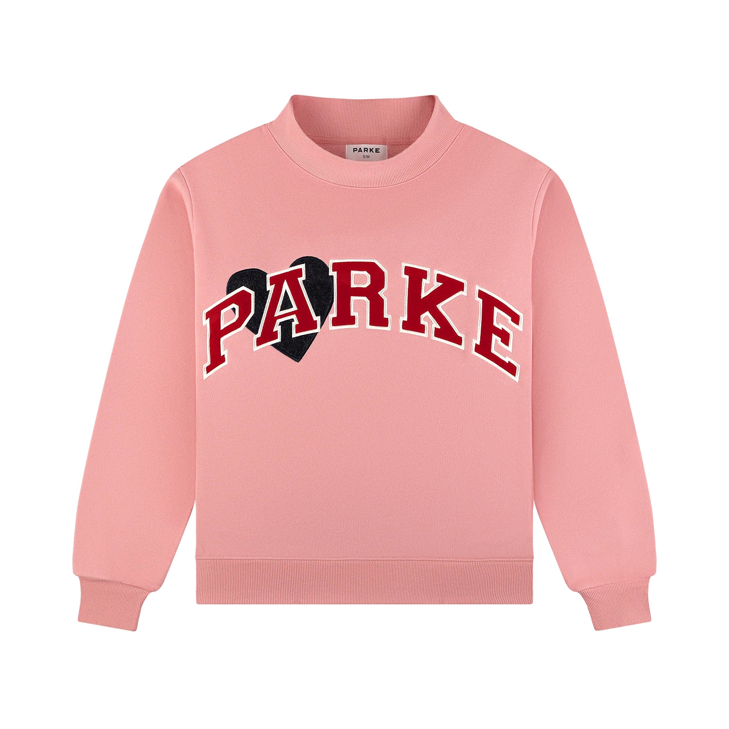 Jean Heart Varsity Mockneck - Blush | Parke