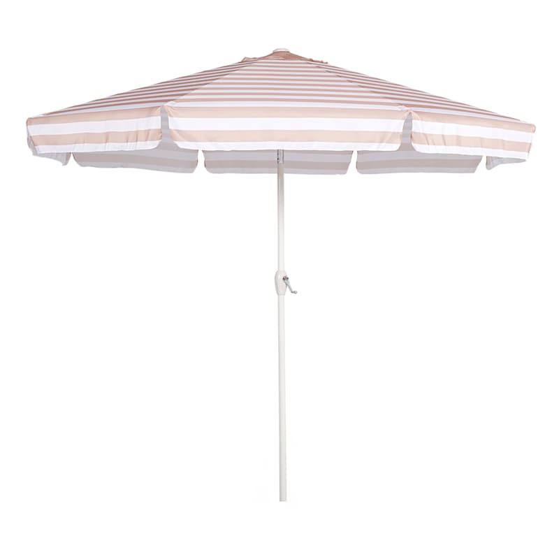 Premium Pink Awning Stripe Umbrella, 9' | At Home