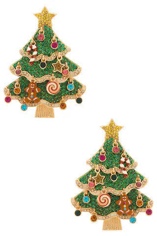 BaubleBar Christmas Tree Statement Earrings in Multi from Revolve.com | Revolve Clothing (Global)