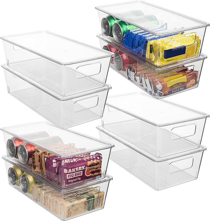 ClearSpace Pantry Organizers and Storage Bins With Lids – Snack Organizer for Pantry Shelf, Sna... | Amazon (US)