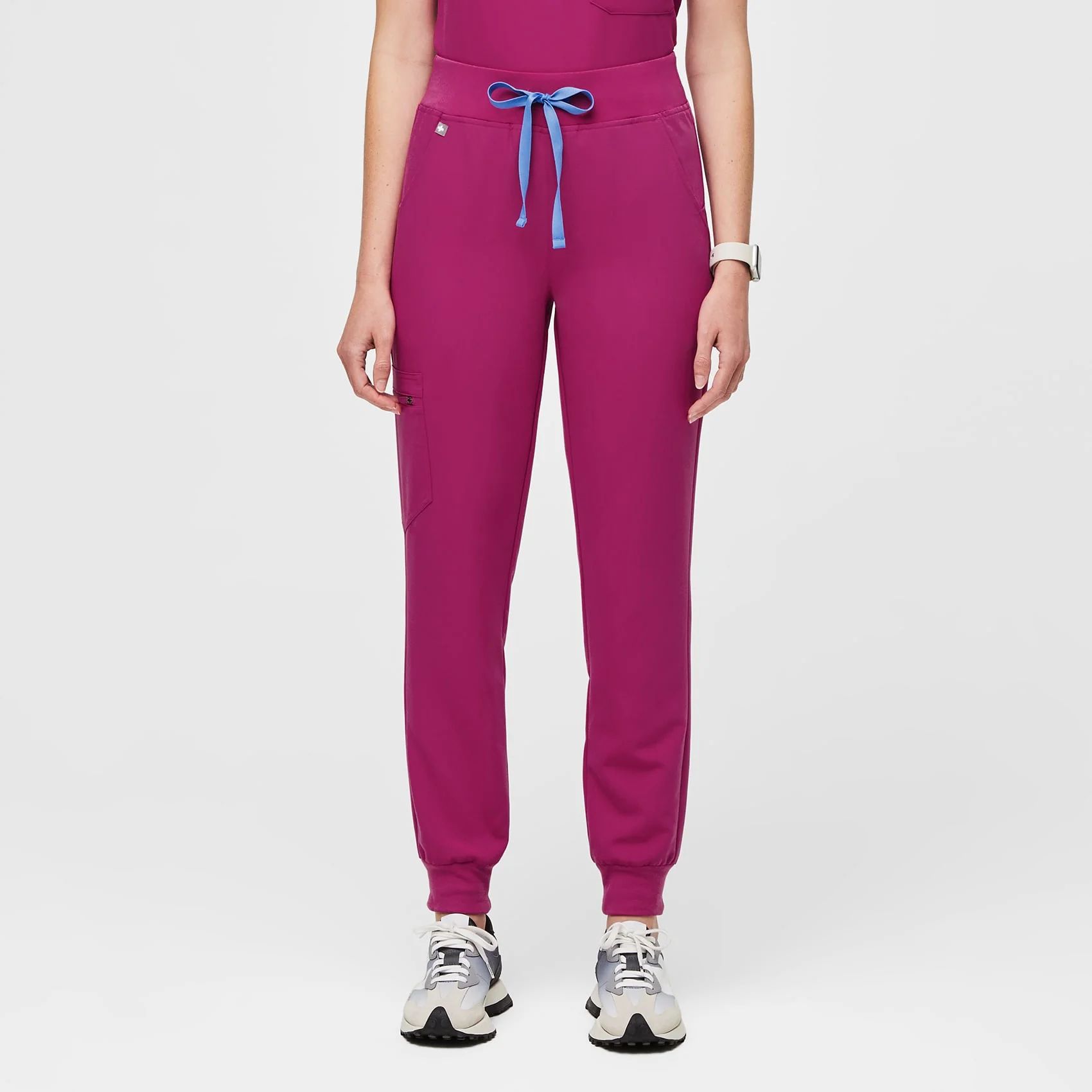 Women’s High Waisted Zamora™ Jogger Scrub Pants 2.0 - Raspberry Sorbet · FIGS | FIGS