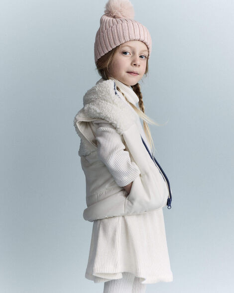 Otter Avenue Toddler Boys Sherpa Ski Puffer Vest - Cream 18M Cream | Carter's Inc