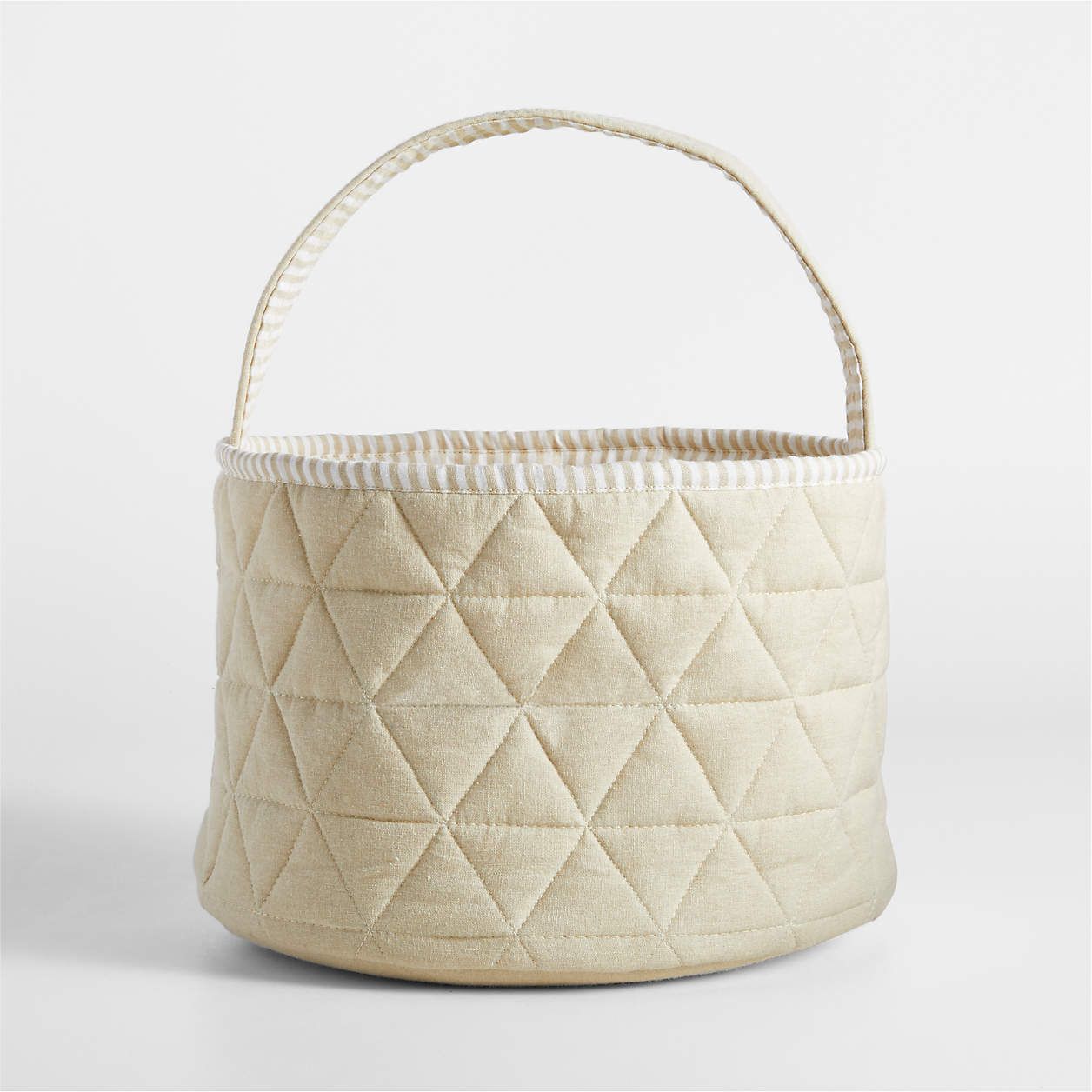 Spanish Moss Green Quilted Kids Easter Basket + Reviews | Crate & Kids | Crate & Barrel