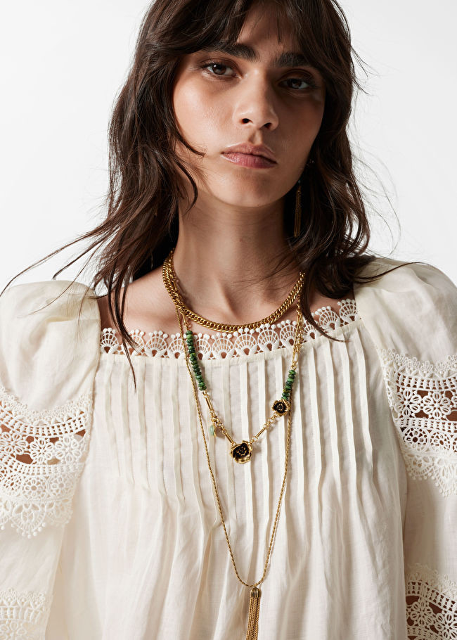 Lace-Trimmed Blouse | & Other Stories EU